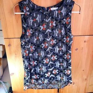 Meadow Rue By Anthropologie Black Velvet Sleeveless Top Size XS